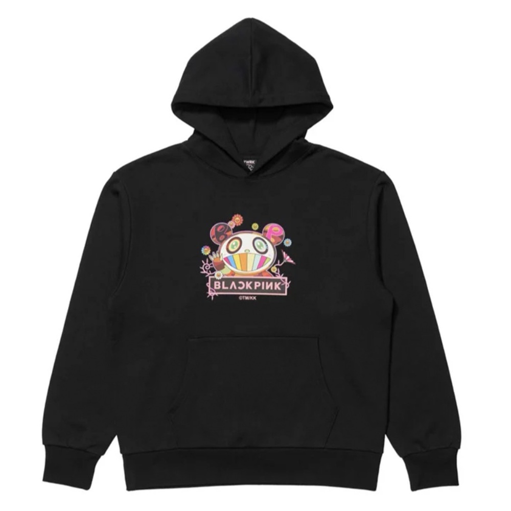NWT BLACKPINK x TAKASHI MURAKAMI BLACK HEAVYWEIGHT FLYING PANDA HOODIE SZ MENS L